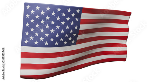 Highdetail United States Flag Natural Vertical Drapery