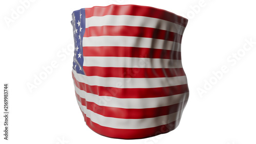 Ceremonial United States Flag Natural Vertical Drapery