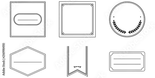 Premium Packaging Label Vector Set with Luxury Product Frame Design