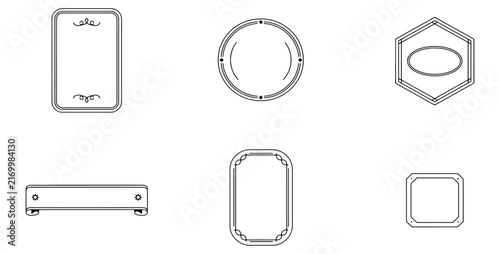 Premium Packaging Label Vector Set with Luxury Product Frame Design