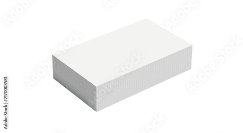 Vector illustration of stack of blank white business cards on a transparent background