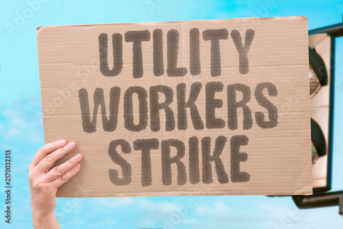 Obraz na płótnie "Utility workers strike" Power and water employees walk off job