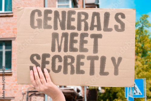 фотографія "Generals meet secretly" Senior officers hold unauthorized discussions