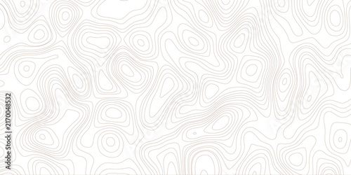 Abstract Light Beige Topographic Line Map Pattern Background .