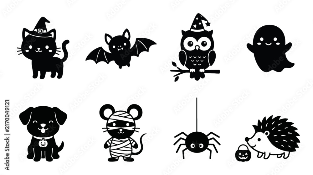 Obraz premium set of halloween monsters