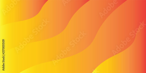 Abstract Orange and Yellow Gradient Wavy Lines Background
