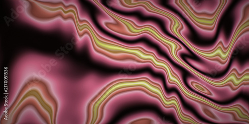 Fotografie Red and magenta marble veins glow with warped light ridges, giving the surface a meditative dark cinematic grain