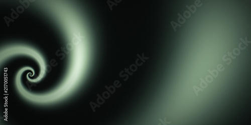 Fotografie A spiral vortex in teal and green echoes damascus forging, with smooth gradient flow and dark cinematic grain