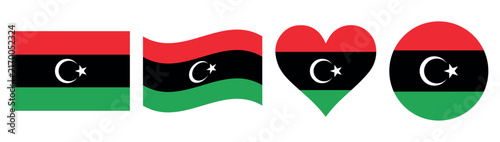Foto Libya country flag icon vector illustration