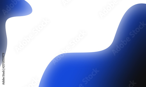 Fondo abstracto azul con formas fluidas y degradado sobre fondo blanco, diseño moderno minimalista