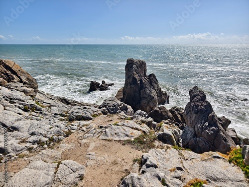 Rocky Atlantic coast in Brittany