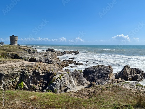 The coast of the town of Le Croisic in Brittany
