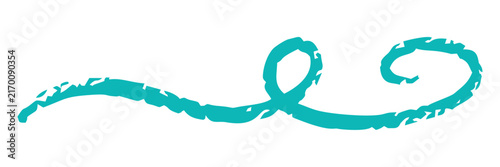 blue Squiggle Line Element Vector EPS