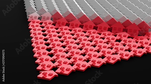 Housing Market Crash 3D Animation for Real Estate and Financial Crisis