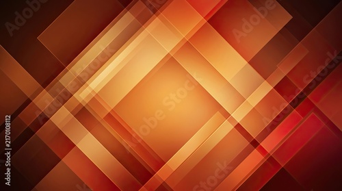Abstract geometric light patterns in warm gradient tones on dark background with translucent light composition shapes create translucent against dark backdrop illumination intersecting rectangles