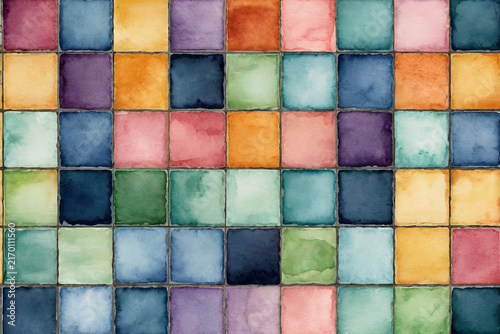 colorful mosaic tiles