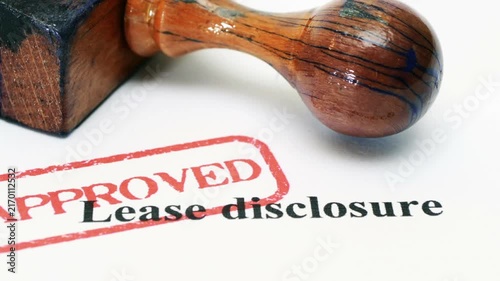 Lease disclosure approved dolly shot