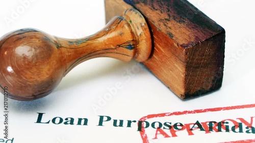 Loan Purpose Affidavit and Approval Document with Gavel