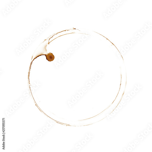 Dried Coffee Cup Ring Stain — Isolated on Transparent Background
