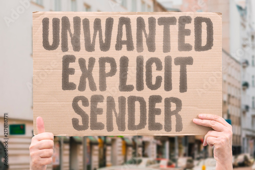 Canvastavla "Unwanted explicit sender" Unwanted explicit sender faces prison time
