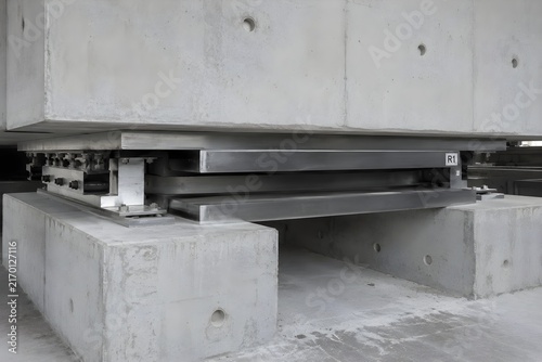 Steel Seismic Isolation Bearing Installed Under a Concrete Structure