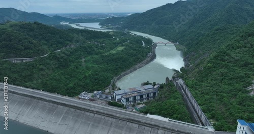 Aerial view of landscape in dujiangyan,Sichuan province,China