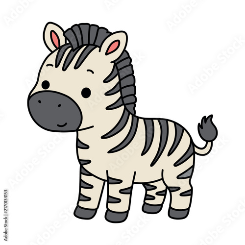 Cute Zebra Clipart Isolated on White Background Vector Illustration Perfect for Kids, Toddlers, Preschoolers, Kindergarten Students, Homeschool Activities, Printable and Creative Learning Fun. 