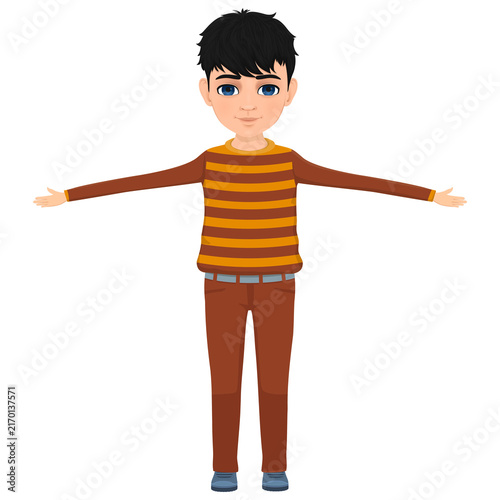boy with his arms outstretched