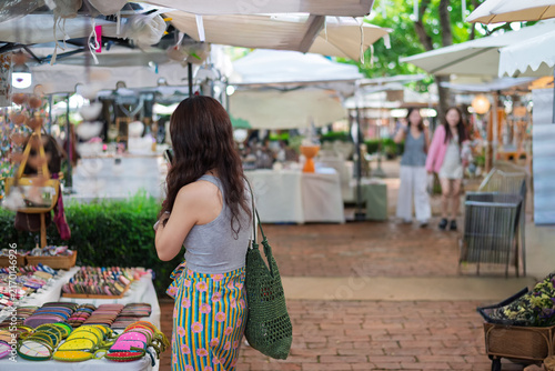 Jing Jai market, walking street market for selling general merchandise, food, clothes and more are a favorite among tourists at Chiang Mai province,Thailand.