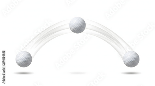 Dynamic Golf Ball Arc with Three Balls in Flight