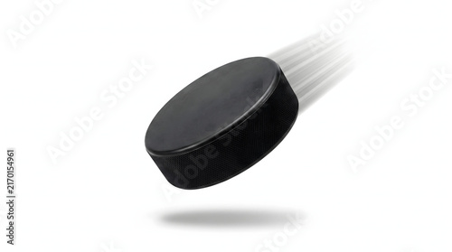 Floating Black Hockey Puck