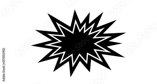 Explosion Bang Burst Icon Bold Vector Illustration