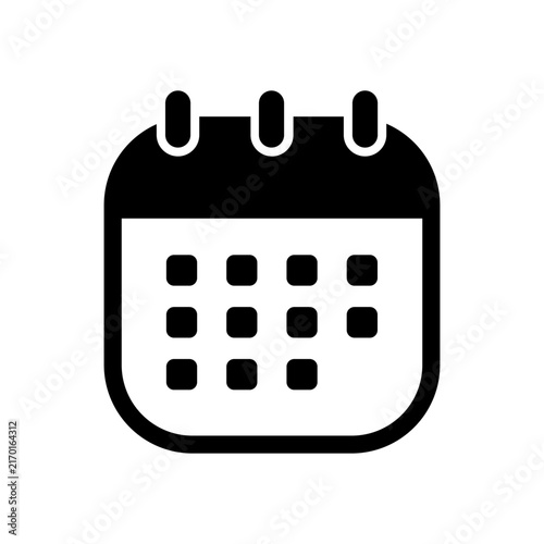 Calendar date schedule icon sign vector. Flat design.