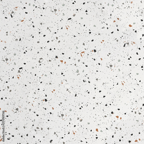 White Terrazzo Texture with Dark Aggregate for Flooring, Walls and Commercial Interiors