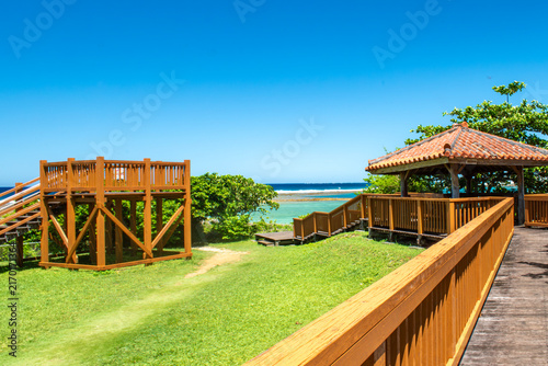 沖縄県北谷町砂辺馬場公園の風景