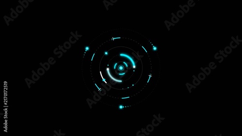 Orbital Particle Ring Loading Animation Loop 4K
