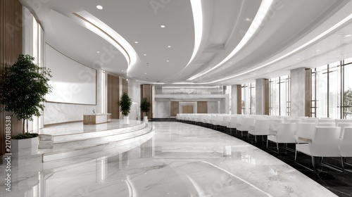 Modern Conference Room Design with Elegant Seating and Lighting