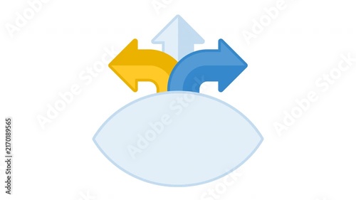 Animated visual perception icon