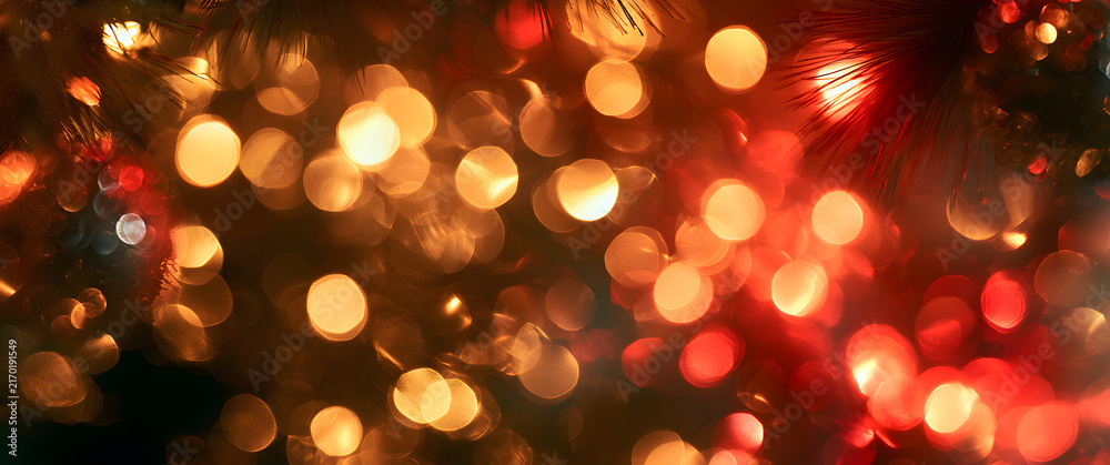 Obraz premium Bokeh-style background for Christmas