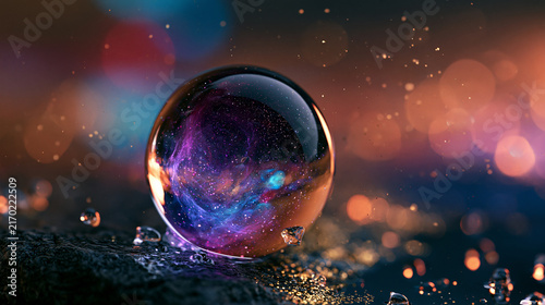 glass sphere with water
