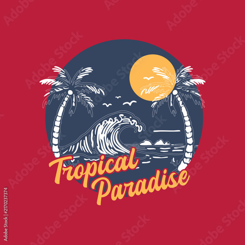 Summer Tropical paradise graphics