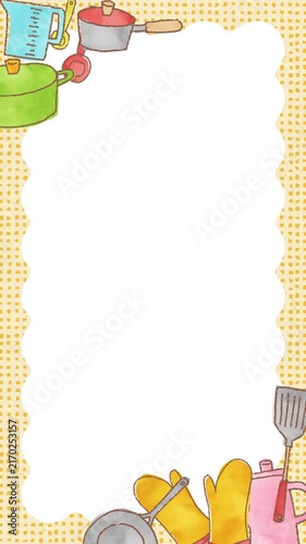 Cooking Utensils Decorative Background (Vertical 9:16)