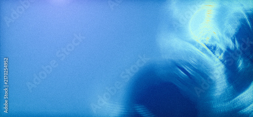 Soft Blue Abstract Glowing Sphere and Flowing Light