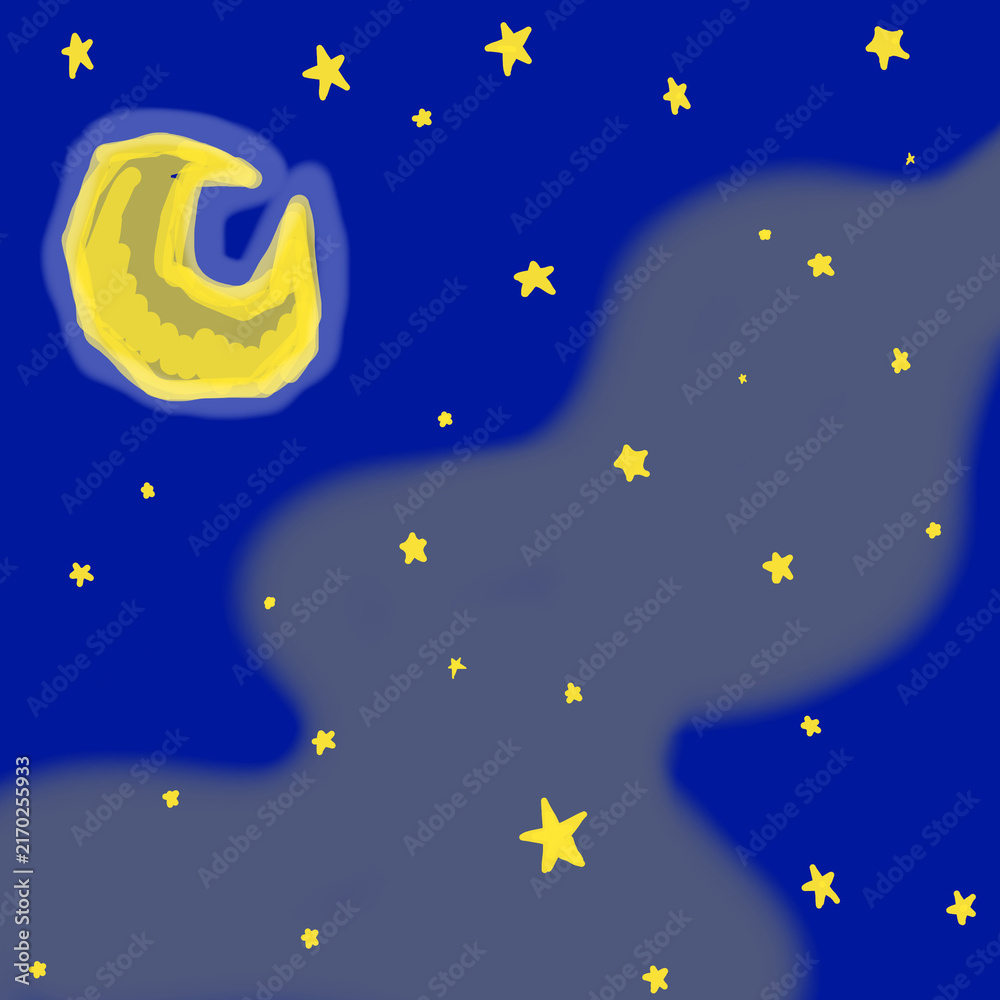 Fototapeta premium moon and stars