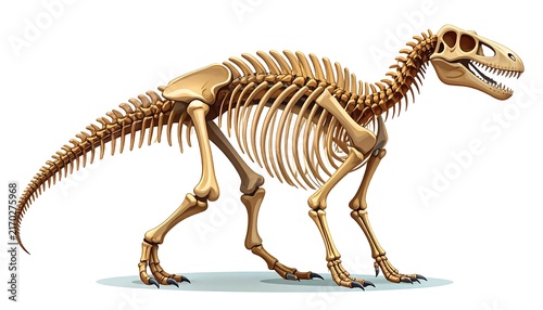 Majestic adult male lion walking on white background.