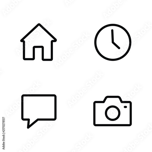 Minimalist Outline Symbols