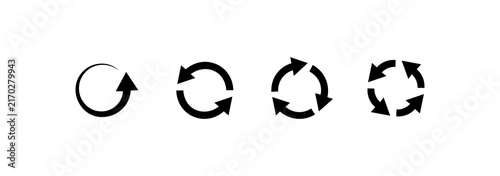 Konstfotografi Circular arrow icon set