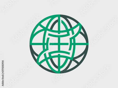 Abstract Globe Icon Representing Global Connectivity And Technology
