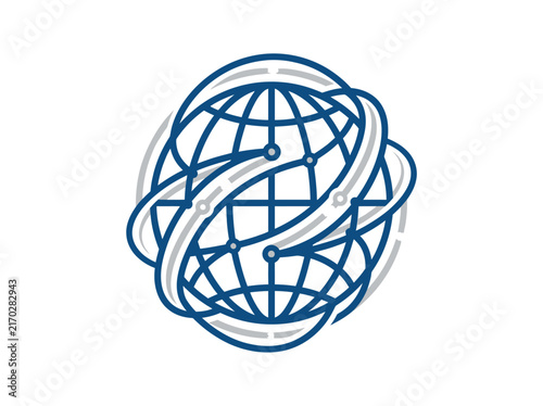 Abstract Globe Network Technology Connectivity And Global Communication Concept