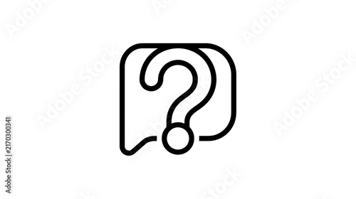 Speech bubble with question mark icon, isolated